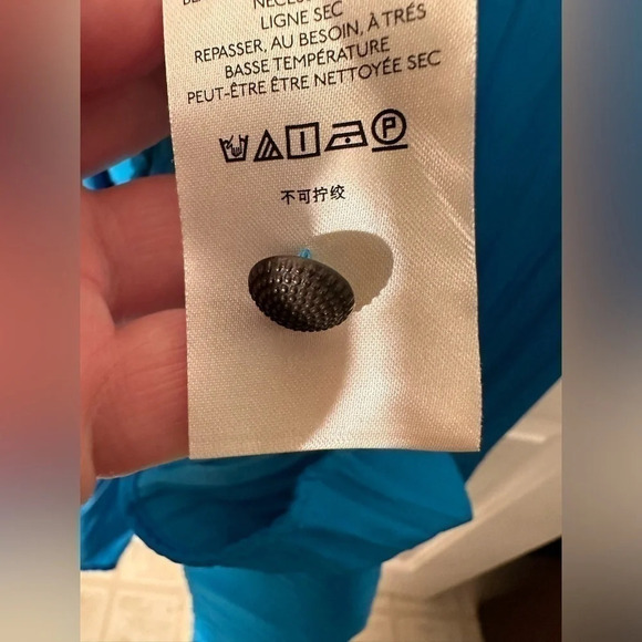 MAEVE XS Anthropologie Blue Flouncy Tunic Dress $128 Pleated Ruffle Hem - Picture 11 of 14